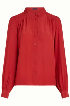 King Louie Blouses|Carina Blouse Sista Terra Red