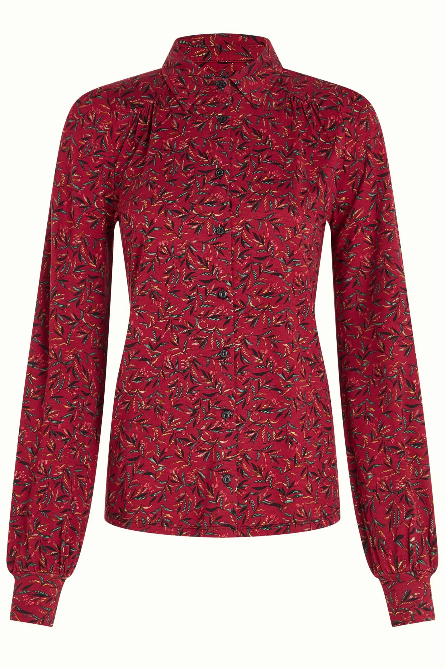 King Louie Blouses|Carina Blouse Vinti Cherry Red
