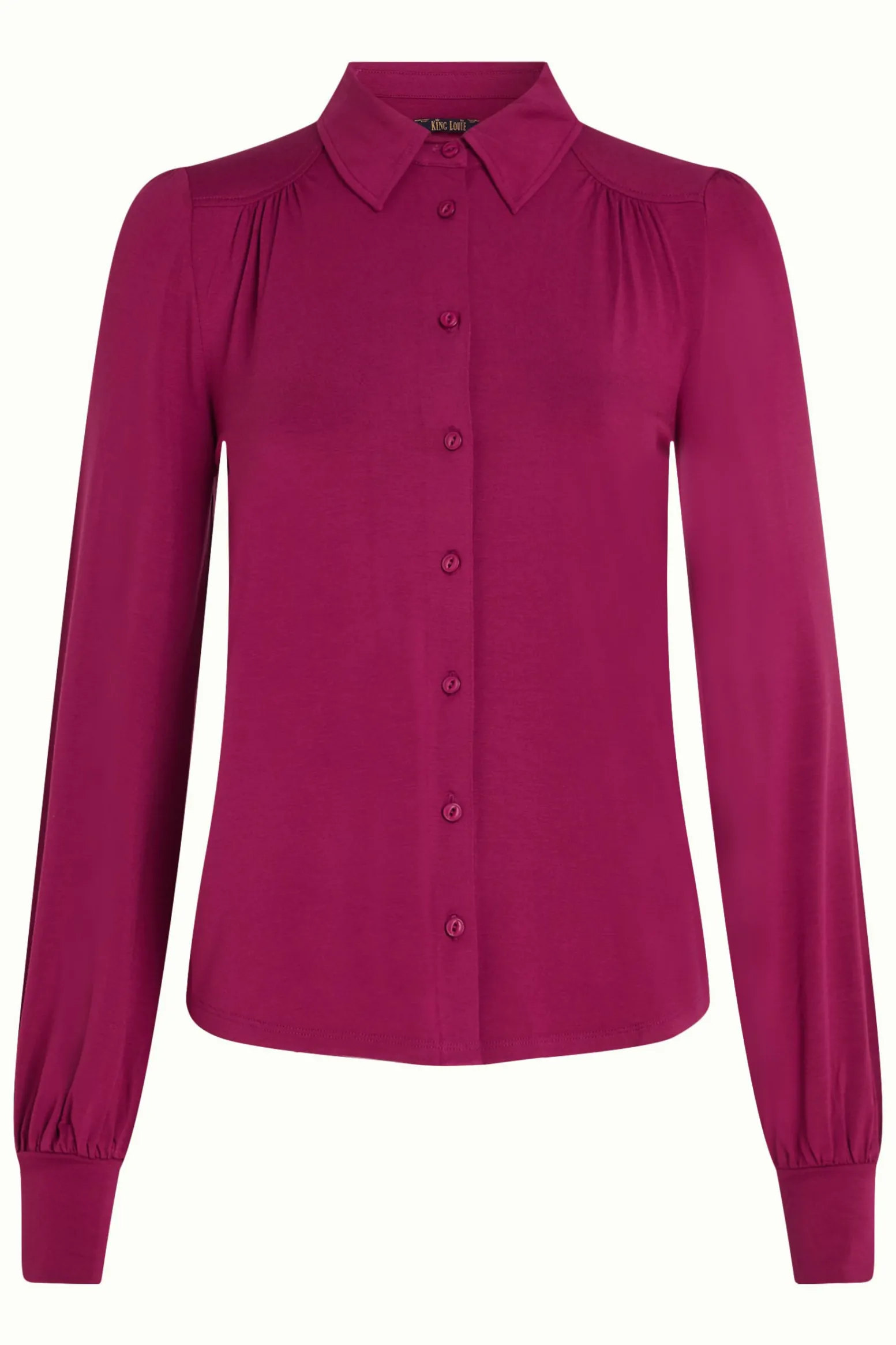 King Louie Blouses|Carina Blouse Viscose Light Wild Fuchsia