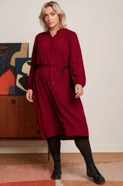 King Louie Jurken|Carina Dress Piper Cabernet Red