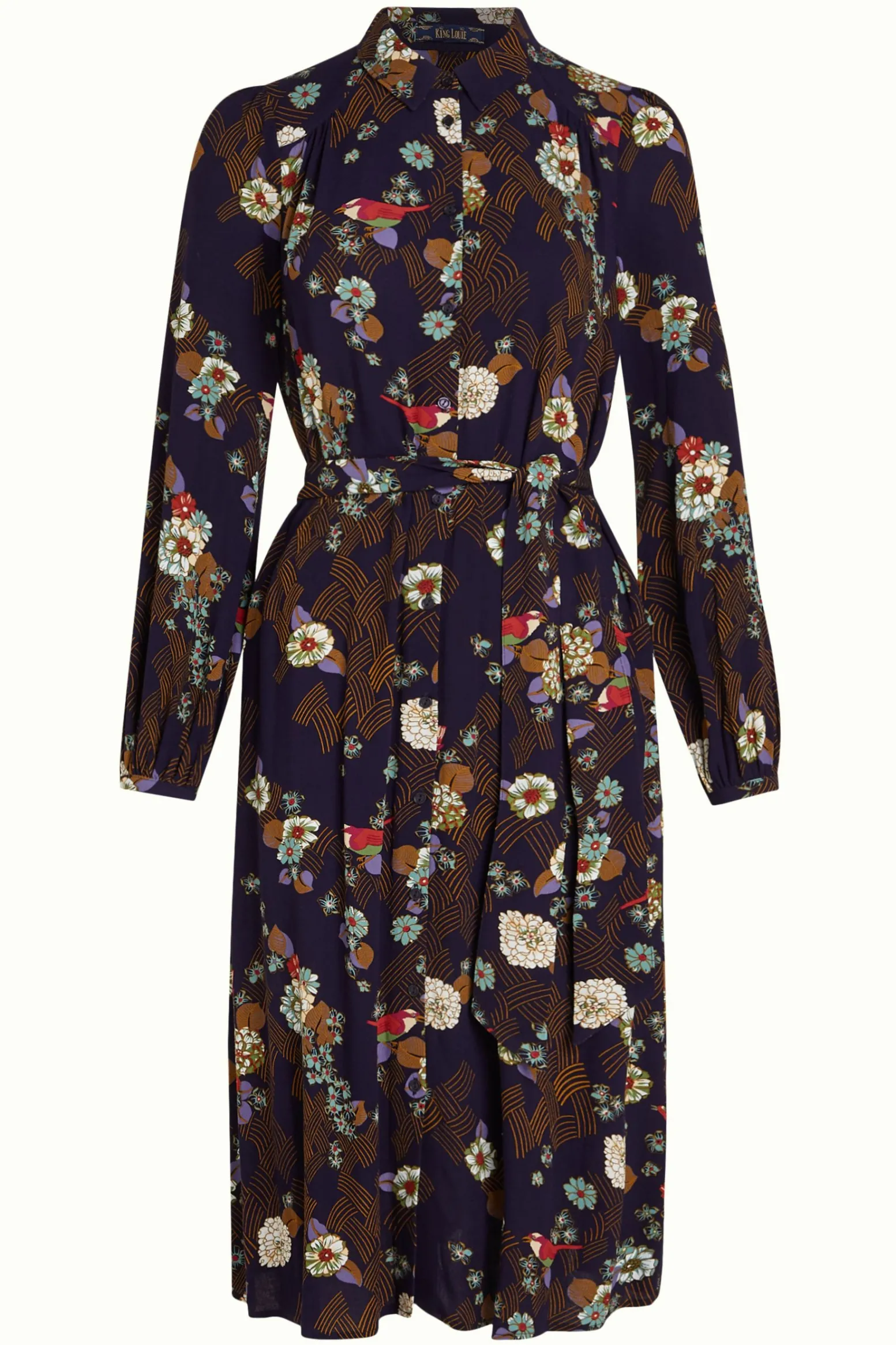 King Louie Jurken|Carina Dress Rising Evening Blue