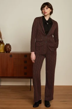 King Louie Jassen & Blazers|Daisy Blazer Long Tempest Cognac Orange