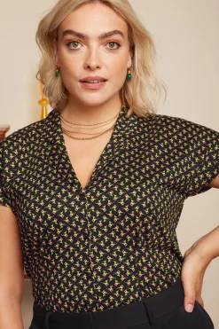 King Louie Blouses|Darcy Blouse Minerva Black