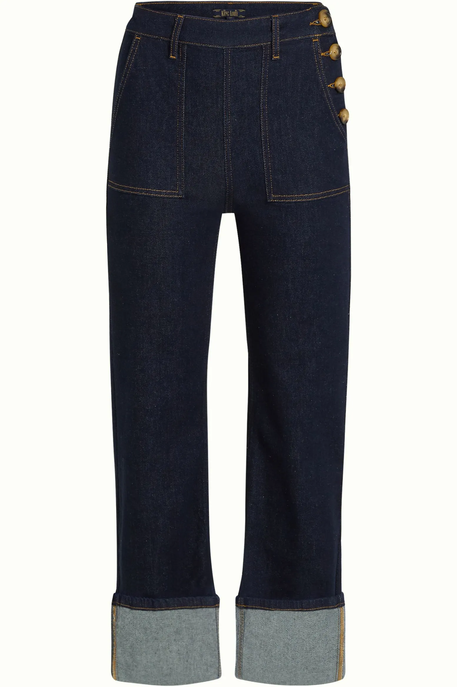King Louie Broeken|Debra Pants Walker Denim Indigo Blue