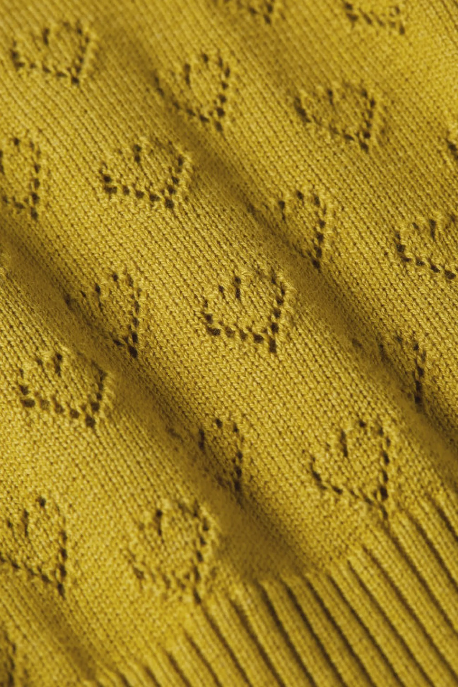 King Louie Tops & Shirts|Deep V Top Heart Ajour Curry Yellow