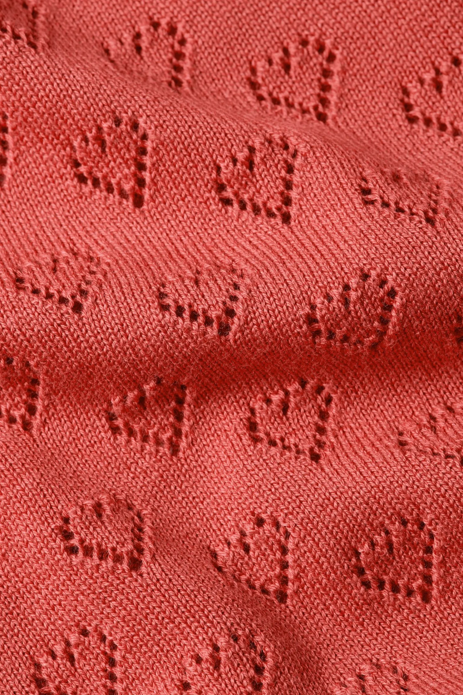 King Louie Tops & Shirts|Deep V Top Heart Ajour Tweed Orange