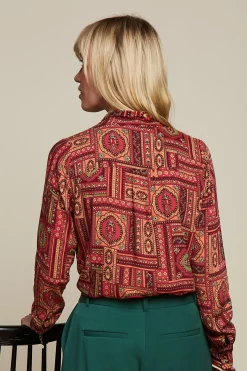 King Louie Blouses|Delia Blouse Balthazar Cabernet Red