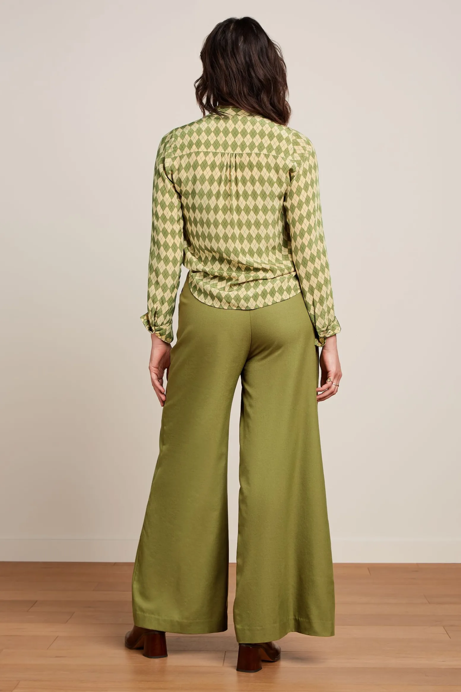 King Louie Blouses|Delia Blouse Farrow Guacemole