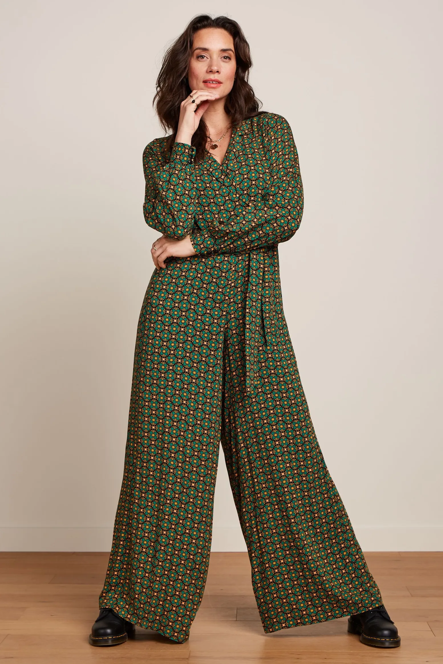 King Louie Jumpsuits|Doris Jumpsuit Valley Peacock Green