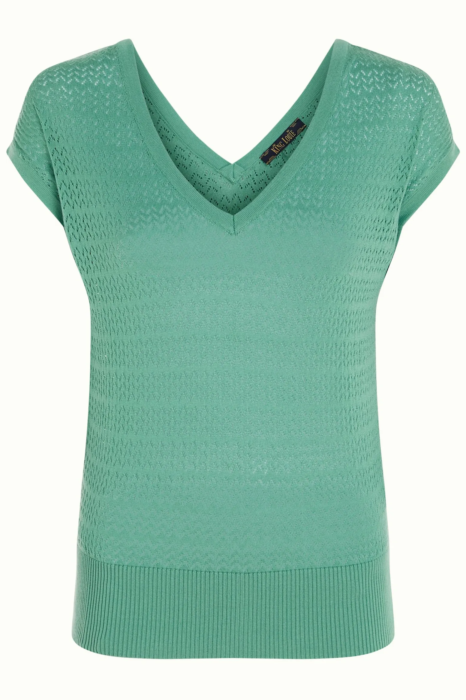 King Louie Tops & Shirts|Double V Top Mateo Knit Spar Green