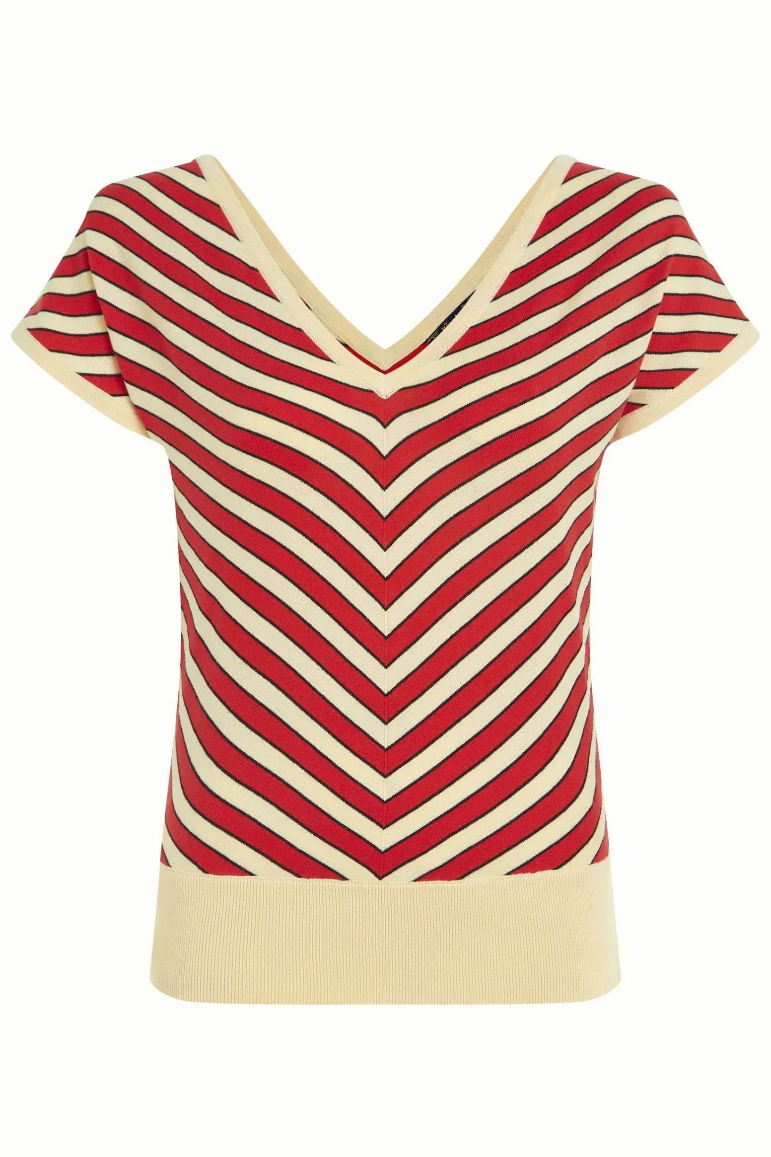 King Louie Tops & Shirts|Double V Top Port Stripe Fiery Red