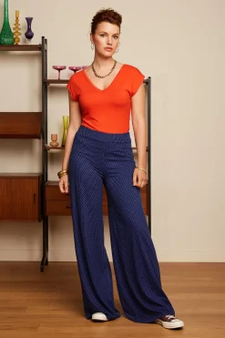 King Louie Tops & Shirts|Double V Top Uni Rib Sun Orange