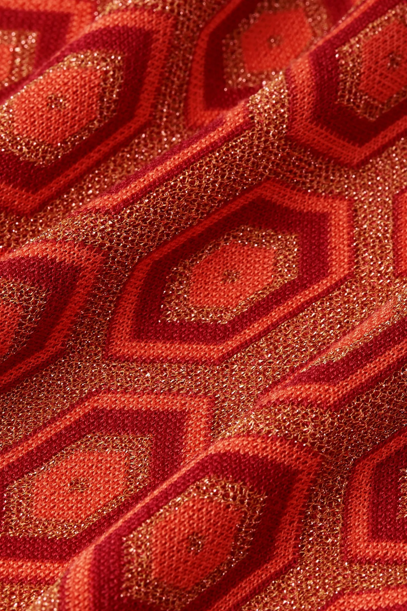 King Louie Vesten|Emily Cardi Crown Tweed Orange