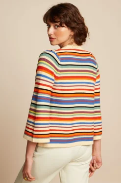 King Louie Vesten|Emily Cardi Syd Stripe Cream