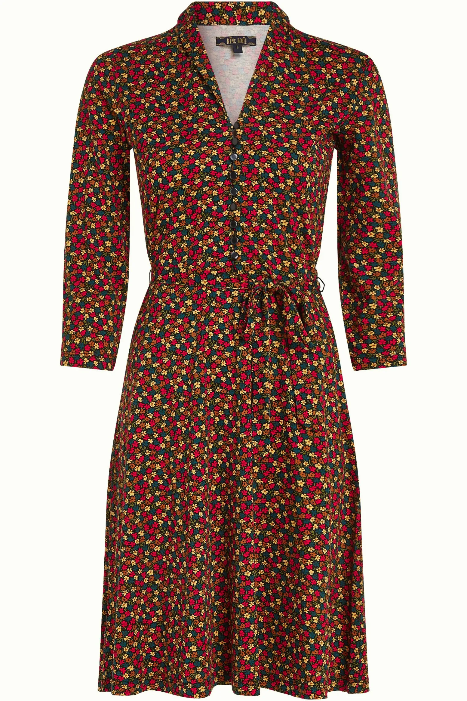King Louie Jurken|Emmy Dress Flaminga Black
