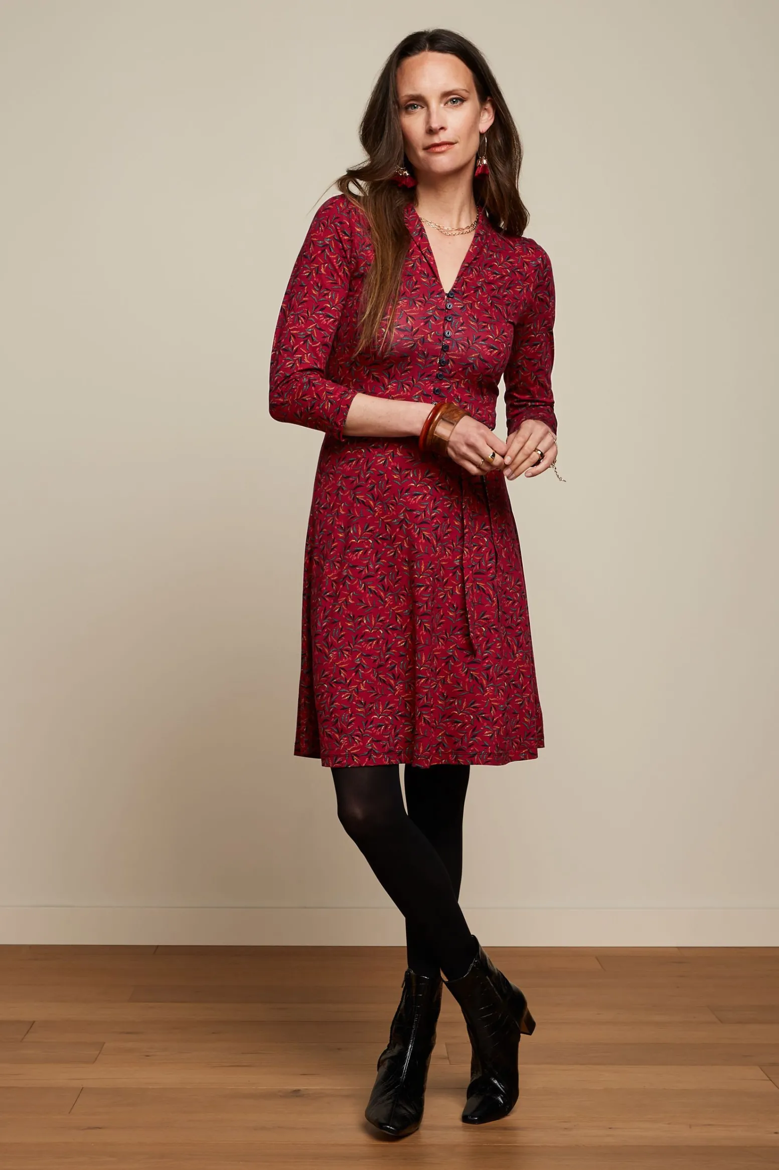 King Louie Jurken|Emmy Dress Vinti Cherry Red