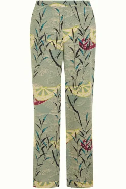 King Louie Broeken|Ethel Pants Blush Dusty Turquoise
