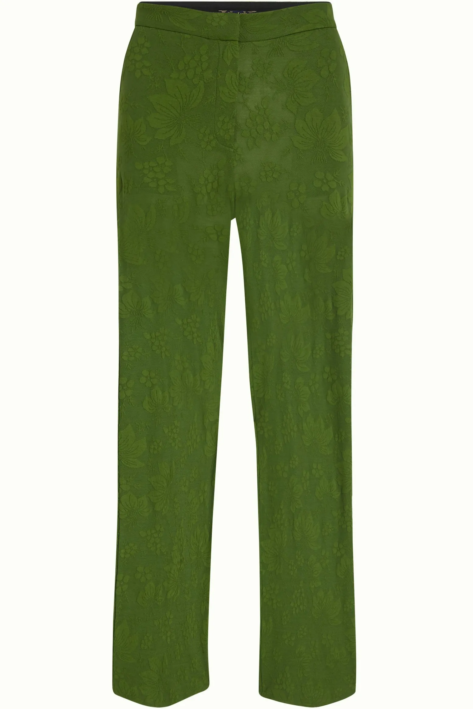 King Louie Broeken|Federica Pants Buzz Jacquard Palm Green