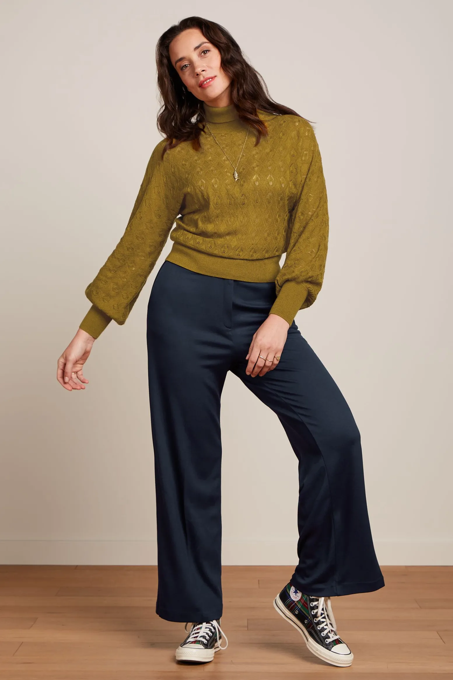 King Louie Broeken|Federica Pants Milano Uni Evening Blue