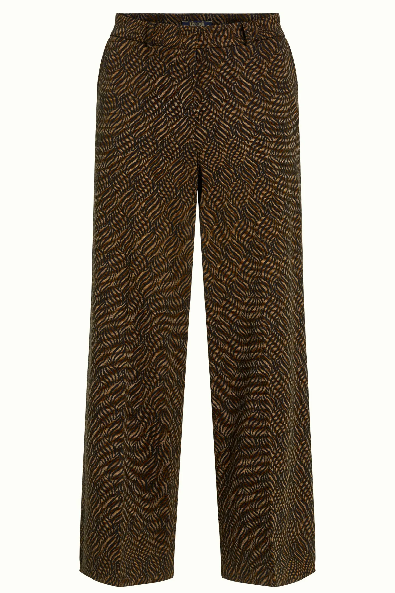 King Louie Broeken|Federica Pants Ruby Jacquard Black