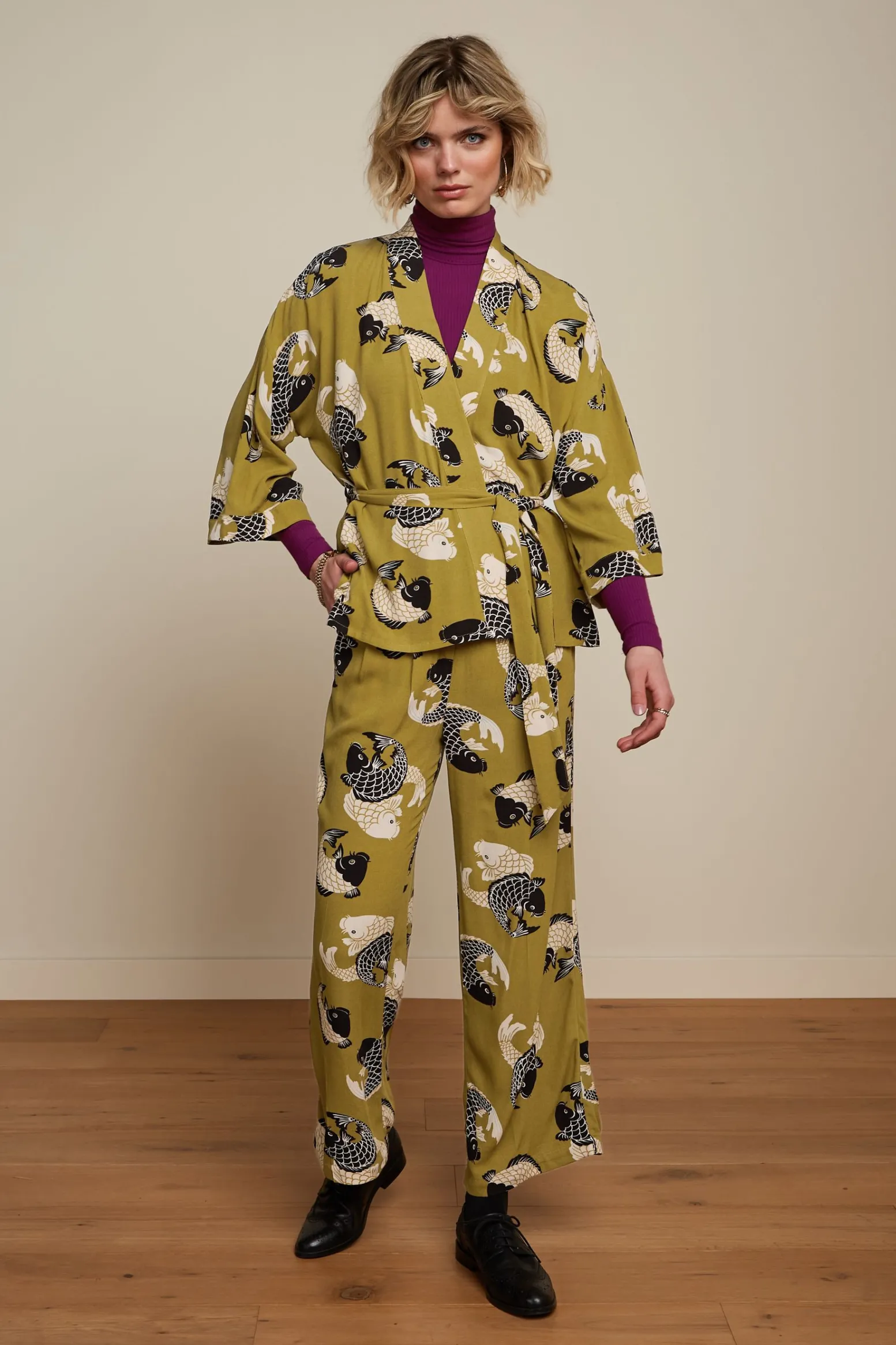 King Louie Broeken|Fintan Pants Koi Chartreuse Yellow