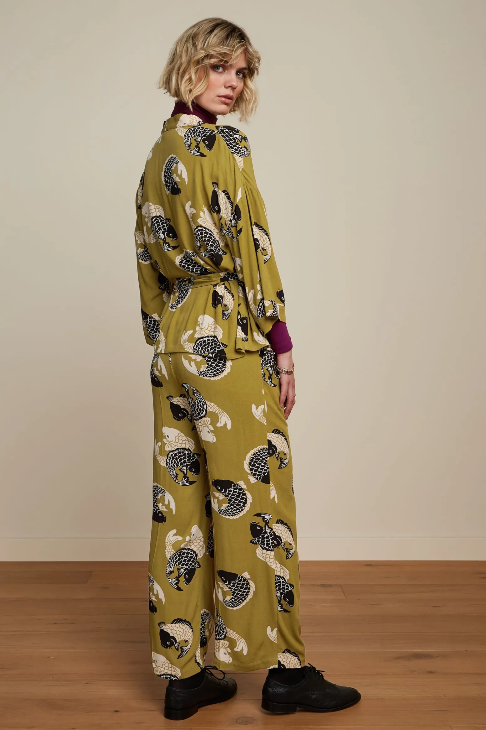 King Louie Broeken|Fintan Pants Koi Chartreuse Yellow