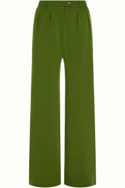 King Louie Broeken|Fintan Pants Milano Crepe Olive Green