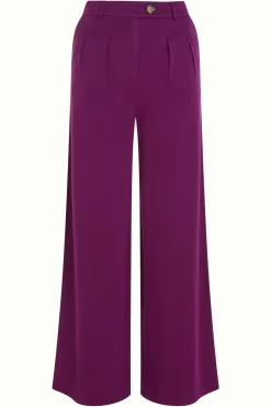 King Louie Broeken|Fintan Pants Milano Crepe Caspia Purple