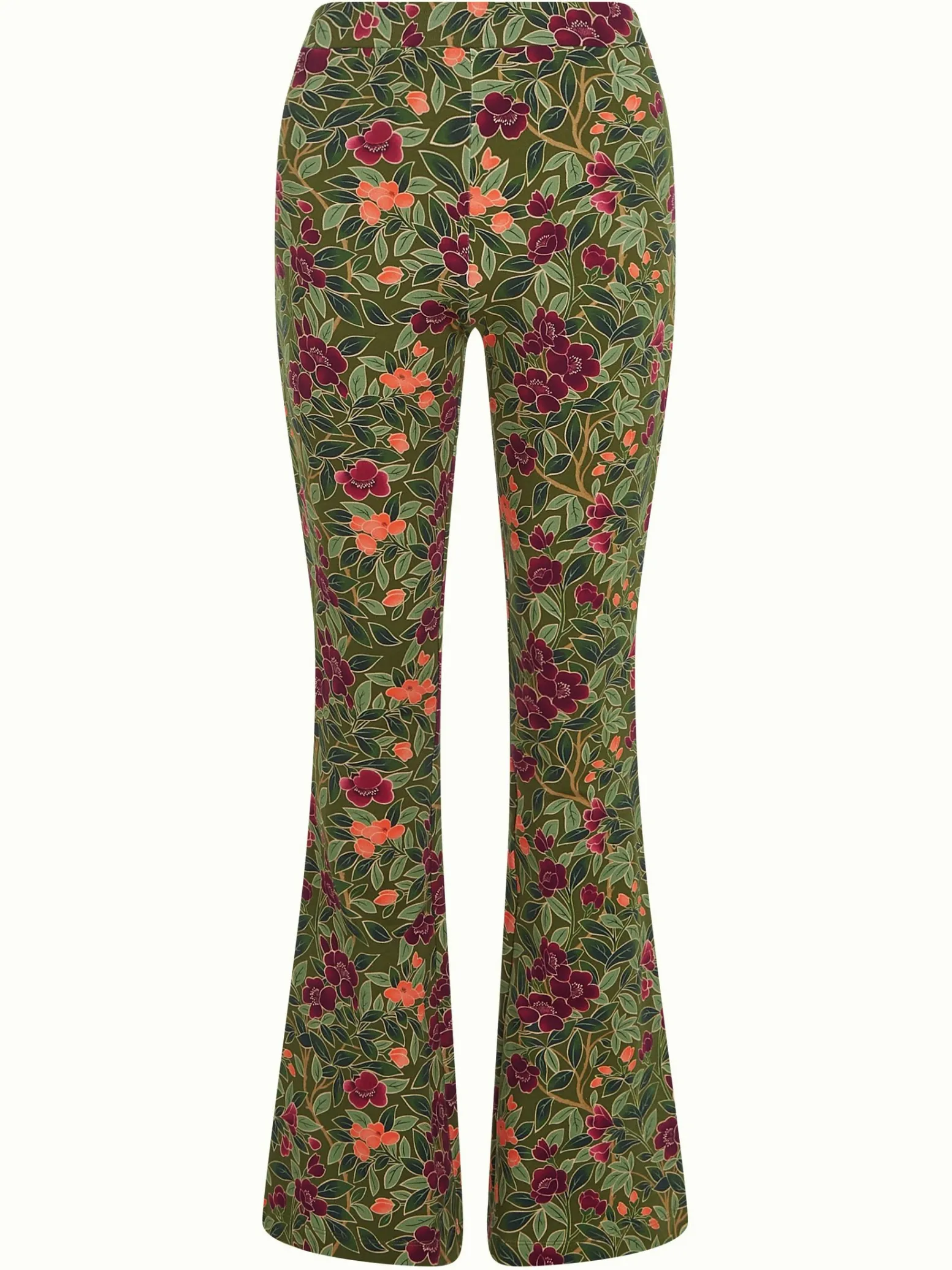 King Louie Broeken|Flared Pants Bellevue Olive Green