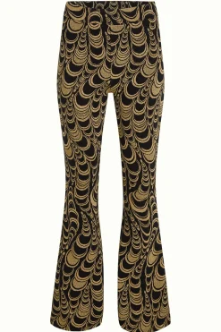 King Louie Broeken|Flared Pants Bobbin Jacquard Black
