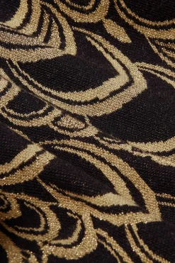 King Louie Broeken|Flared Pants Bobbin Jacquard Black