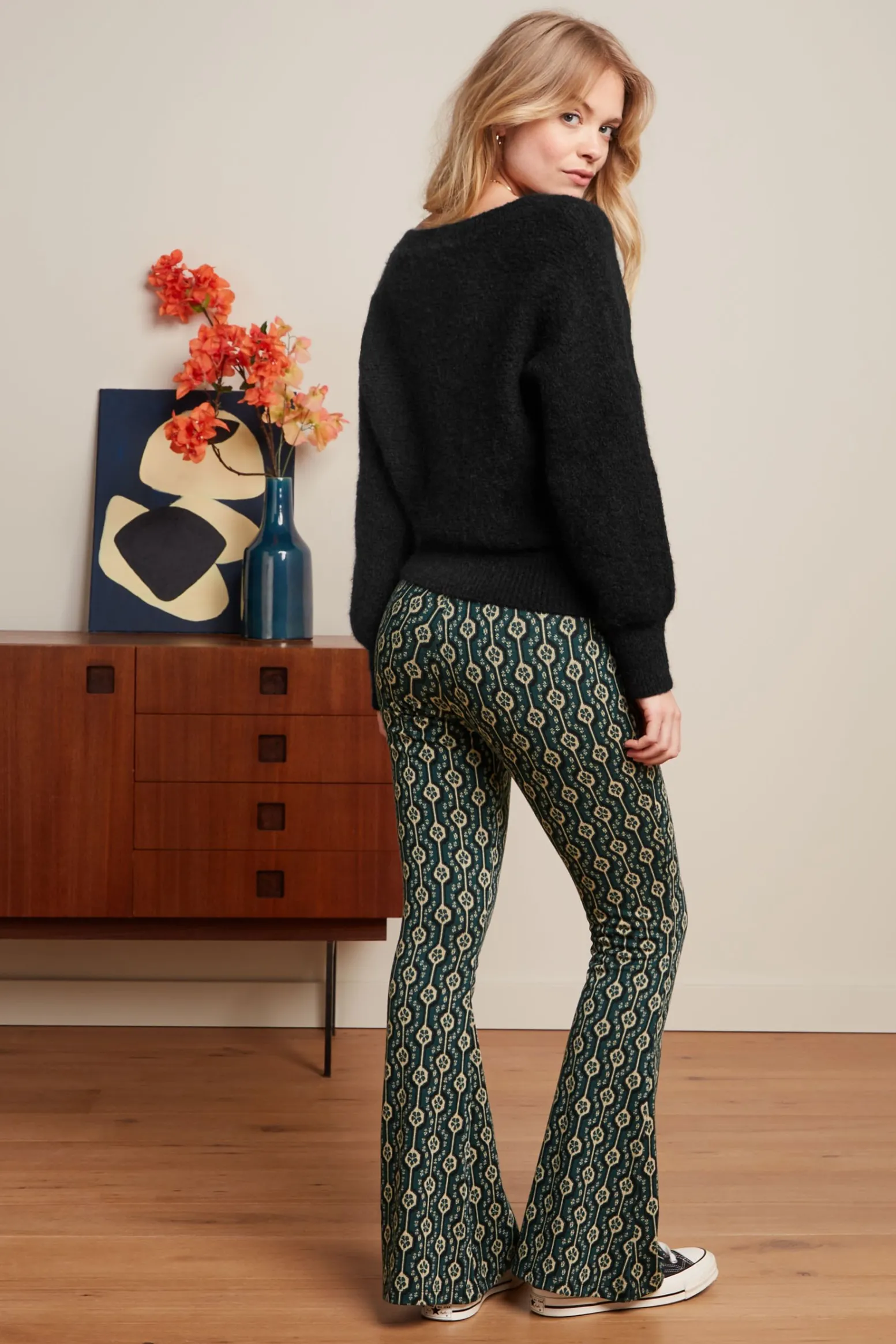 King Louie Broeken|Flared Pants Carnaby Urban Green
