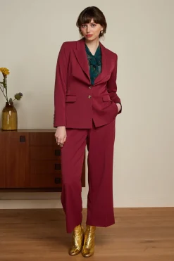 King Louie Broeken|Frederica Pants Broadway Cabernet Red