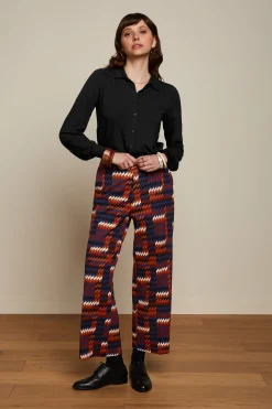 King Louie Broeken|Frederica Pants Clark Streeple Blue