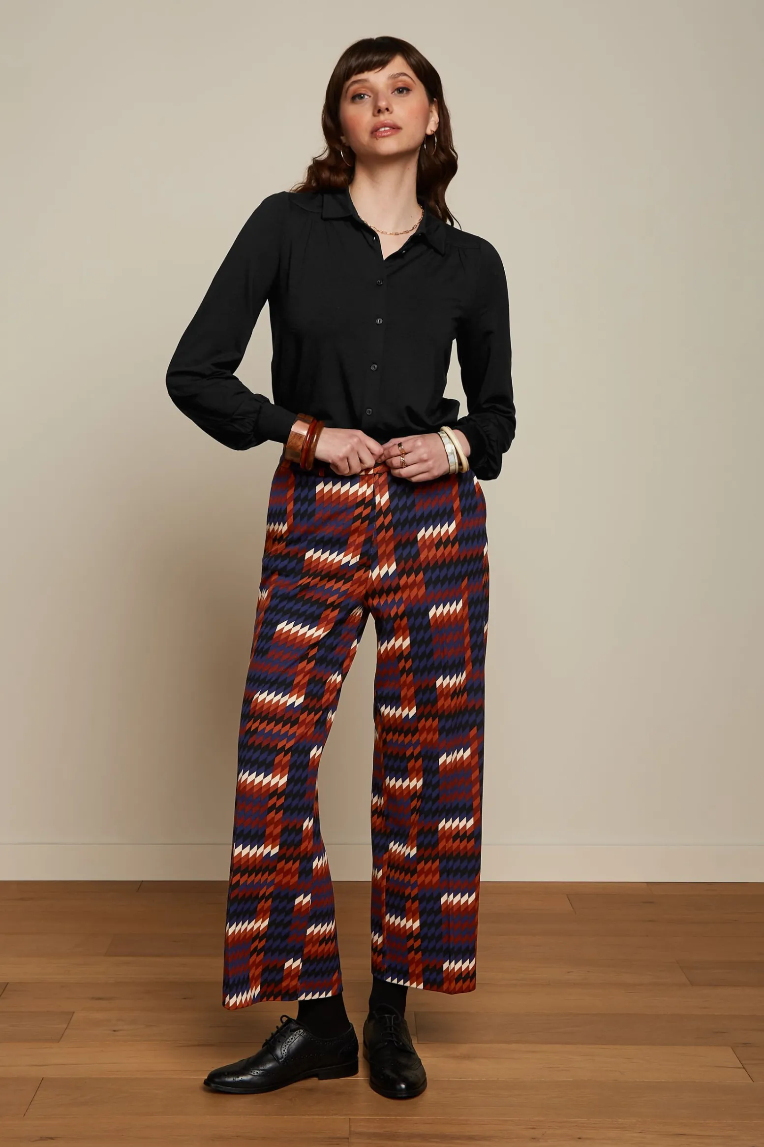 King Louie Broeken|Frederica Pants Clark Streeple Blue