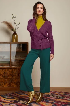 King Louie Broeken|Frederica Pants Milano Uni Pine Green
