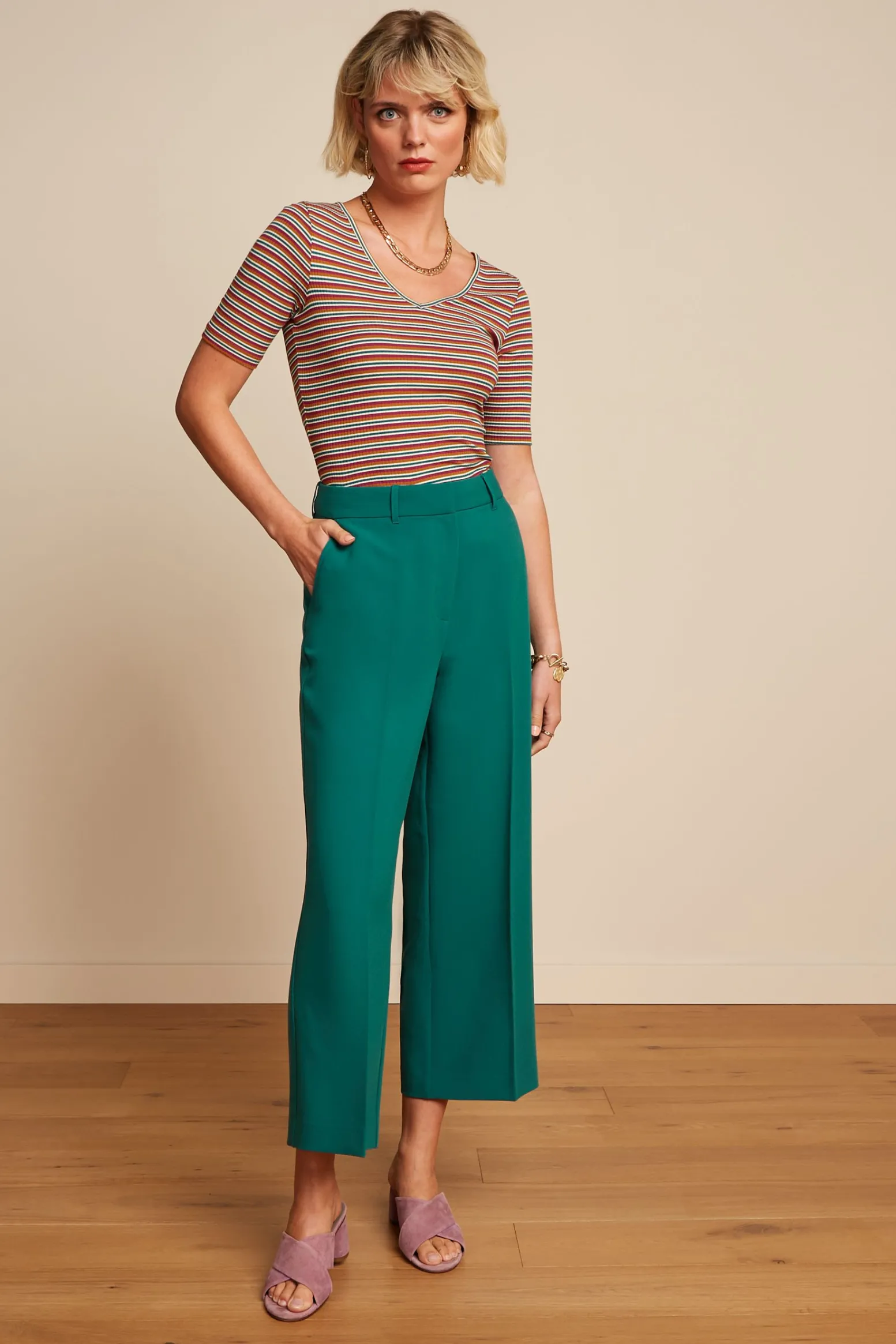 King Louie Broeken|Frederica Pants Simonet Ponderosa Green