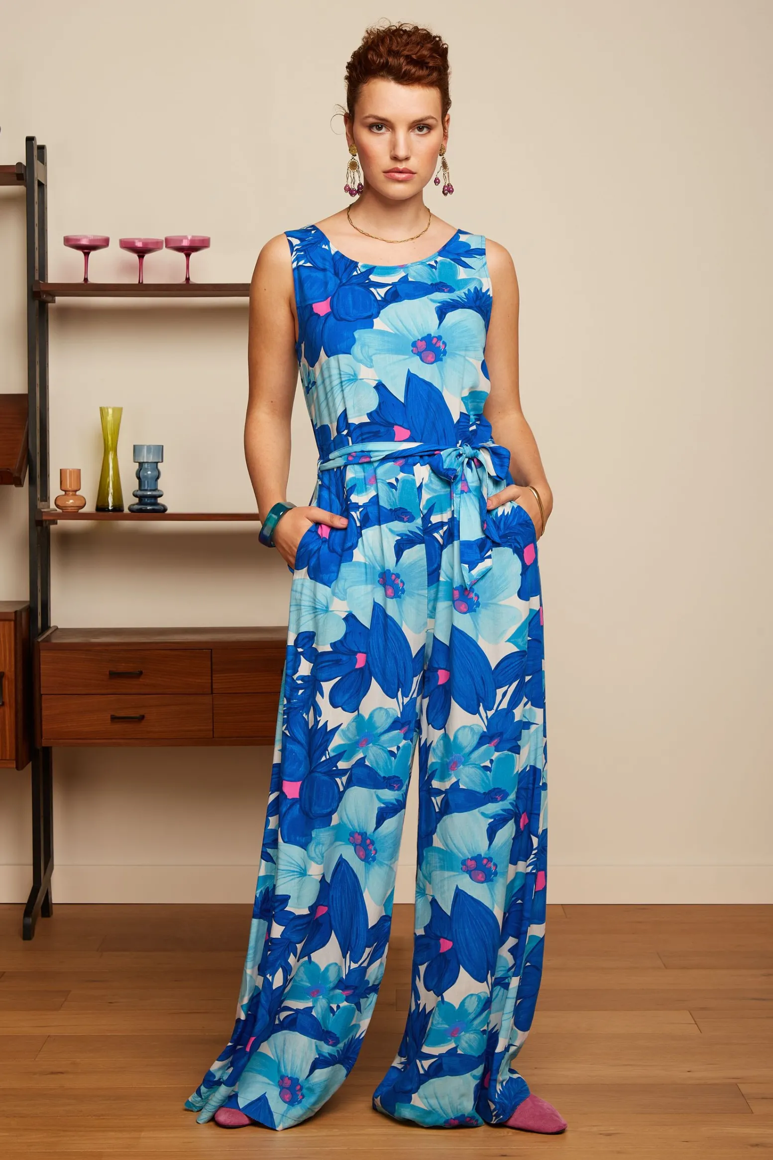 King Louie Jumpsuits|Frida Jumpsuit Seychelles Surf Blue