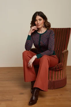 King Louie Broeken|Gael Pintuck Pants Aurora Cognac Orange