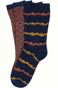 King Louie Accessoires|Gift Box Socks Marmora Blue