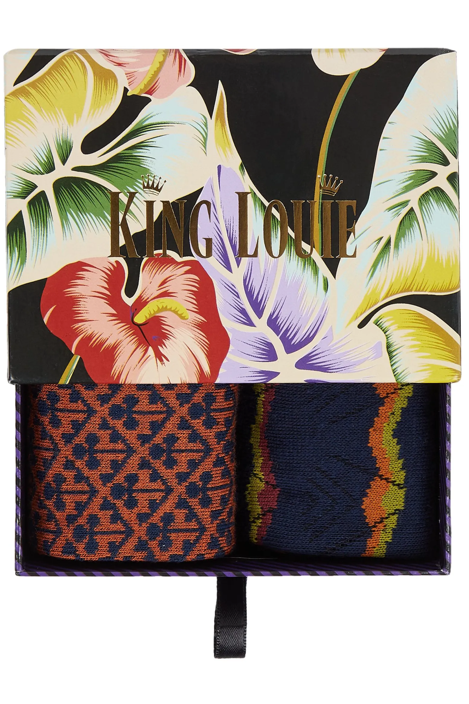 King Louie Accessoires|Gift Box Socks Marmora Blue