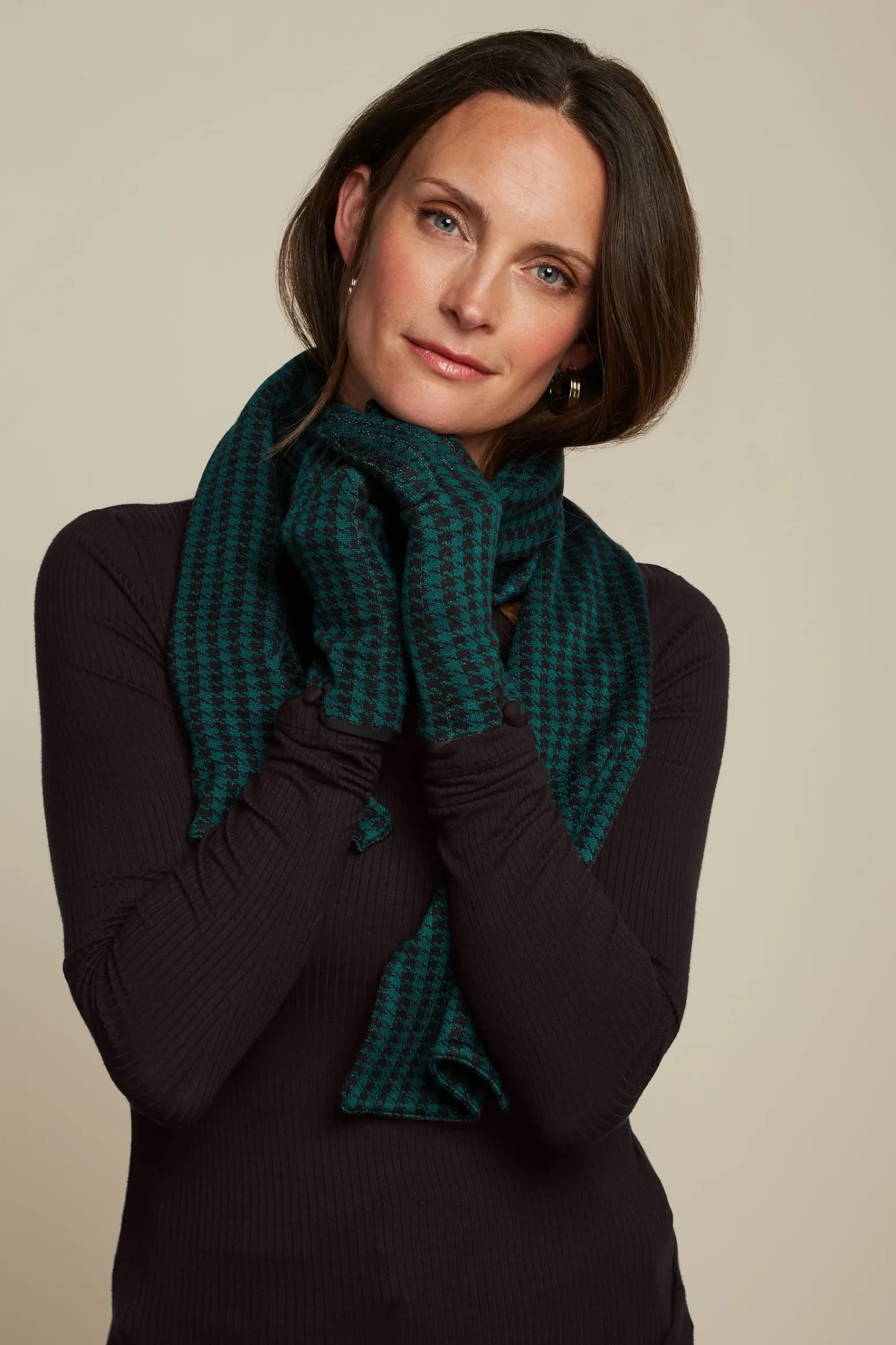 King Louie Accessoires|Glove Pied De Poule Dragonfly Green
