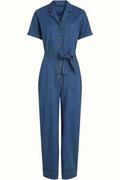 King Louie Jumpsuits|Gracie Jumpsuit Chambray Denim Blue