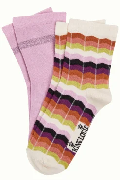 King Louie Accessoires|Half Socks 2-Pack Sunset Sheer Lilac