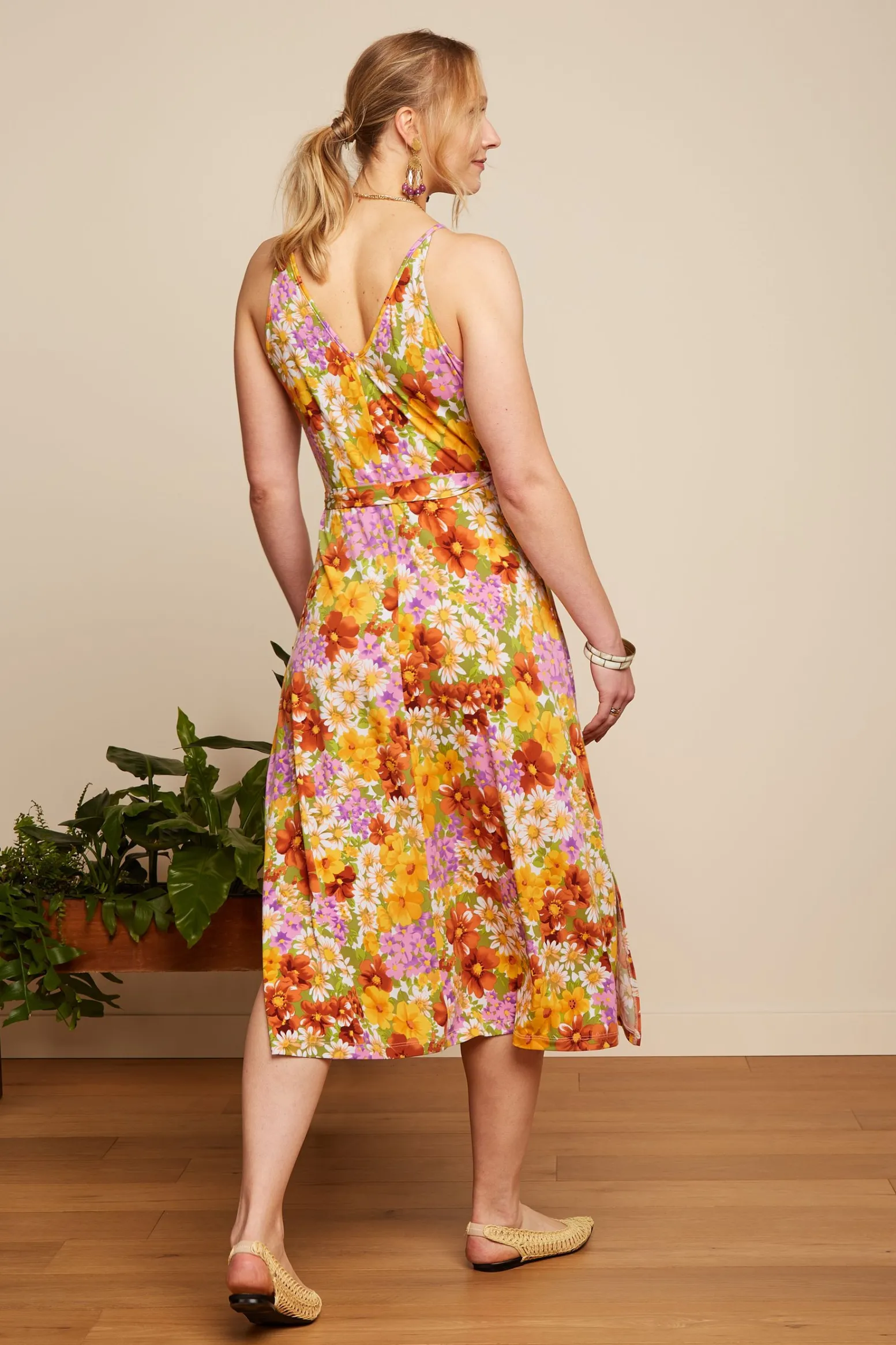 King Louie Jurken|Hazel Dress Marini Tuscan Yellow