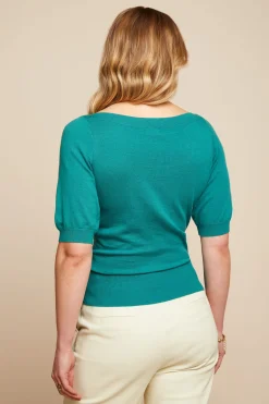 King Louie Tops & Shirts|Ivy Top Cocoon Dark Aqua Green