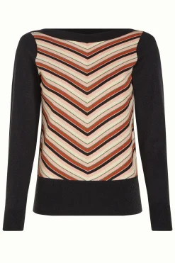 King Louie Tops & Shirts|Ivy Top Lapis Stripe Black