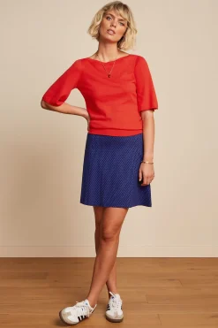 King Louie Tops & Shirts|Ivy Top Wide Sleeve Club Fiery Red