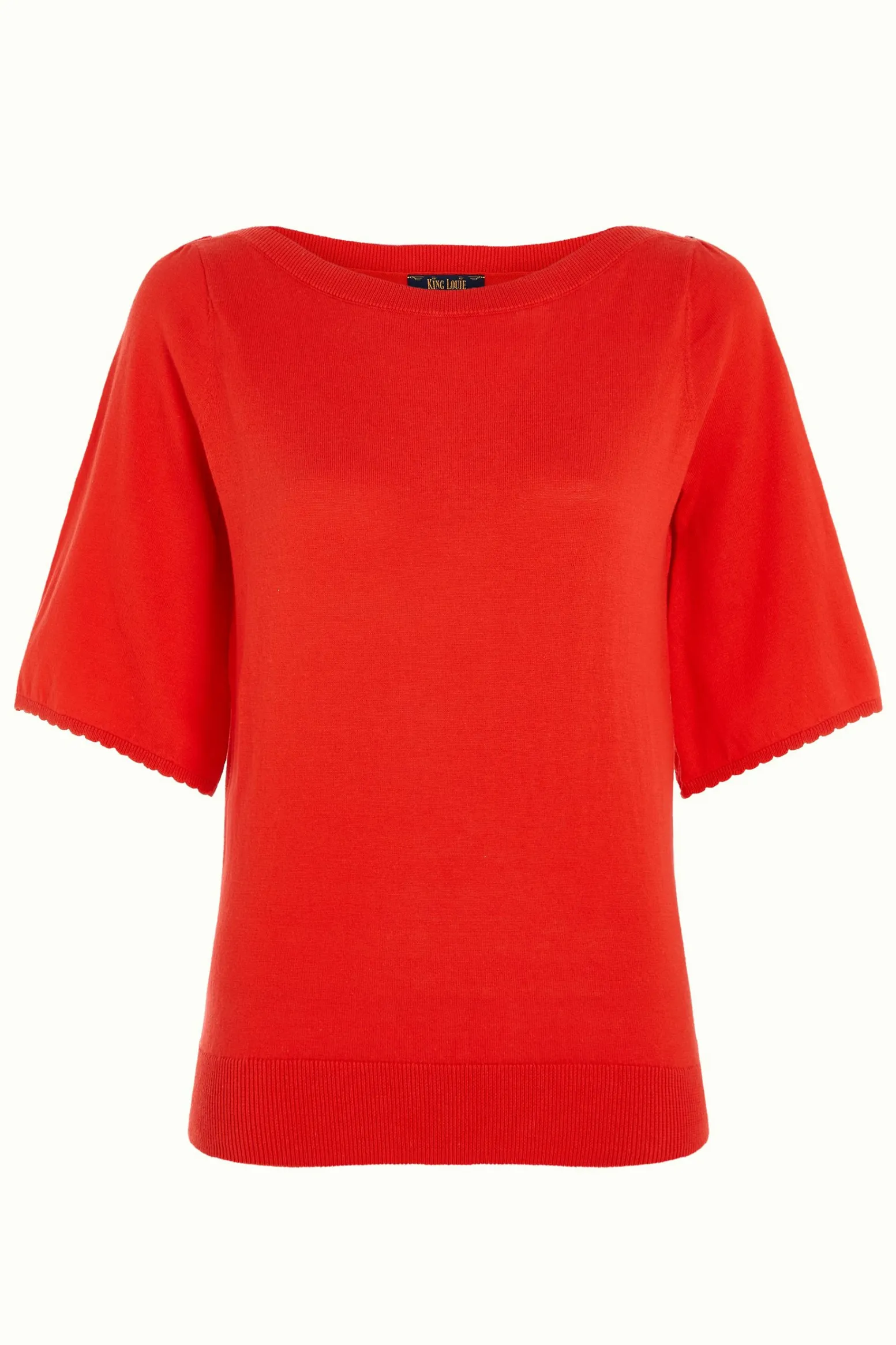 King Louie Tops & Shirts|Ivy Top Wide Sleeve Club Fiery Red