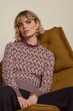 King Louie Tops & Shirts|Jada Sweater Sunmoon Grape Red
